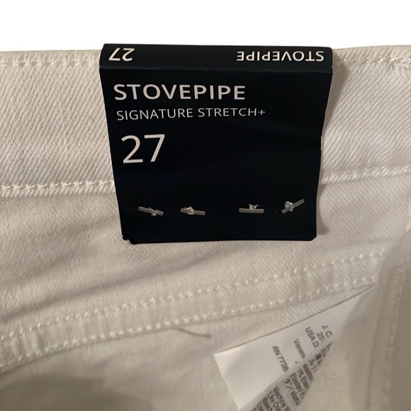 J. Crew Women's White Stovepipe Signature Stretch Jeans Size 27 - Picture 5 of 6
